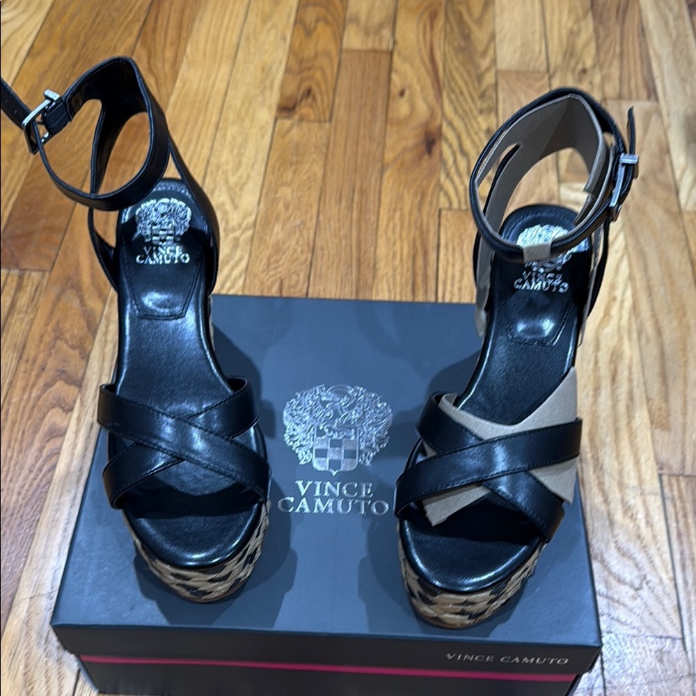 Vince Camuto NEW Black Baby Sheep Women's Sandals